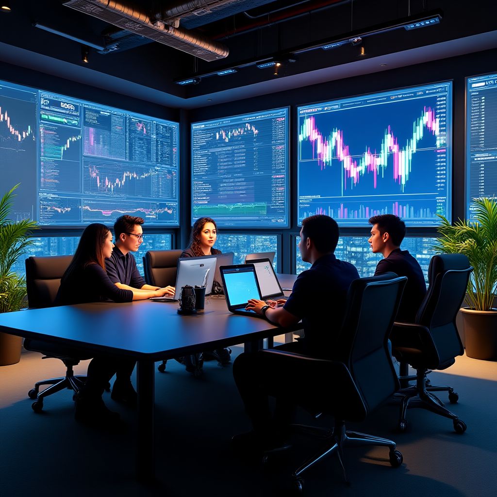 Oficinas modernas de CryptoFintech AR en Buenos Aires