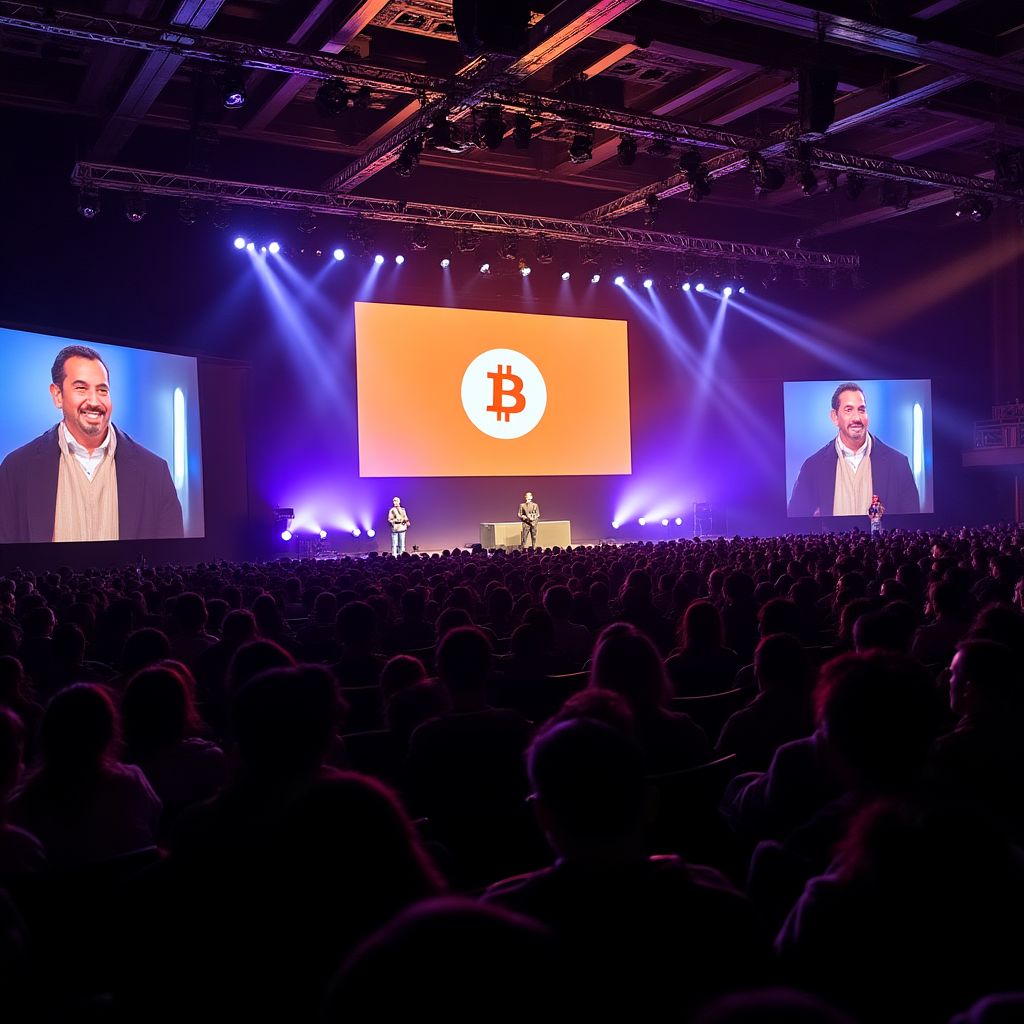 Conferencia Bitcoin Argentina 2023 con asistentes